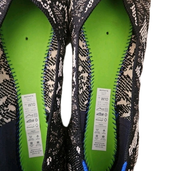 Rothys The Flat Black And White Chantilly Lace Loafer 10 - Picture 9 of 11